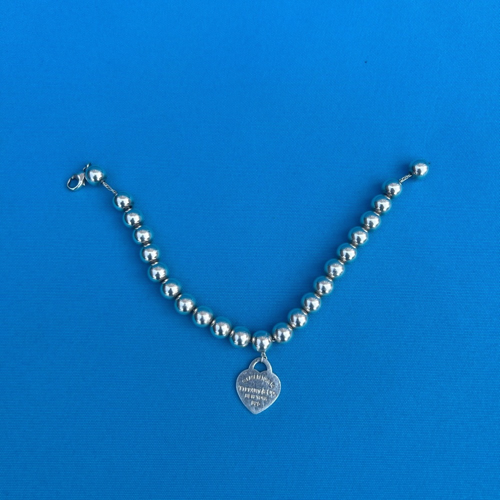 Authentic Tiffany & Co Silver Beaded Bracelet